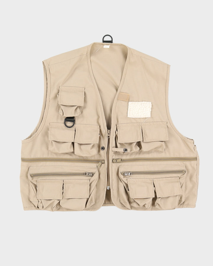 Beige Utility Gilet - L