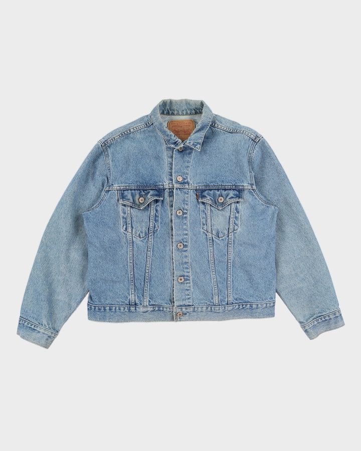 Vintage 80s Levi's Type III Orange Tab Denim Blue Jacket M