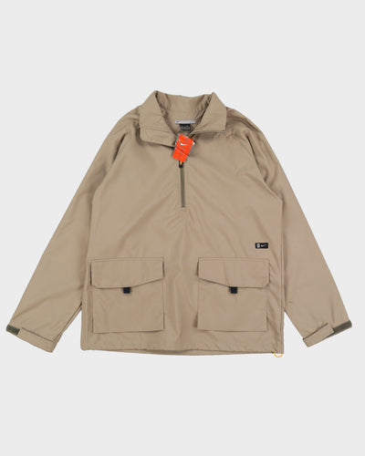 00S Y2K Nike Beige Half Zip Jacket Deadstock With Tags - L