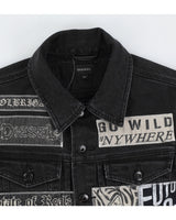 Diesel Patched Denim Black Sleeveless Jacket - M