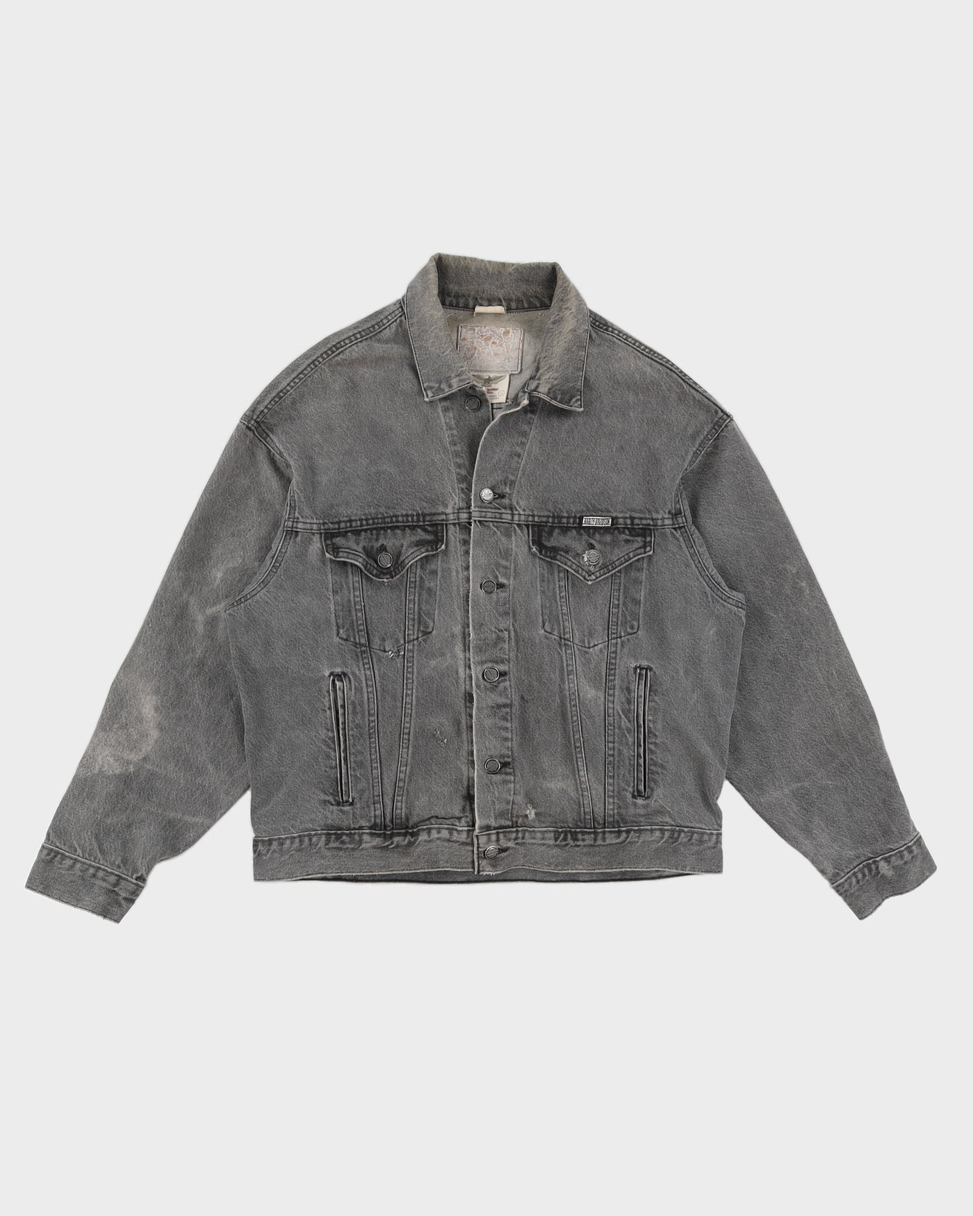 Harley Davidson Black Printed Denim Jacket - L