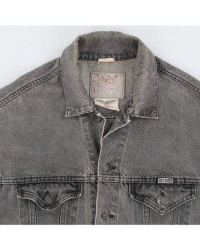 Harley Davidson Black Printed Denim Jacket - L