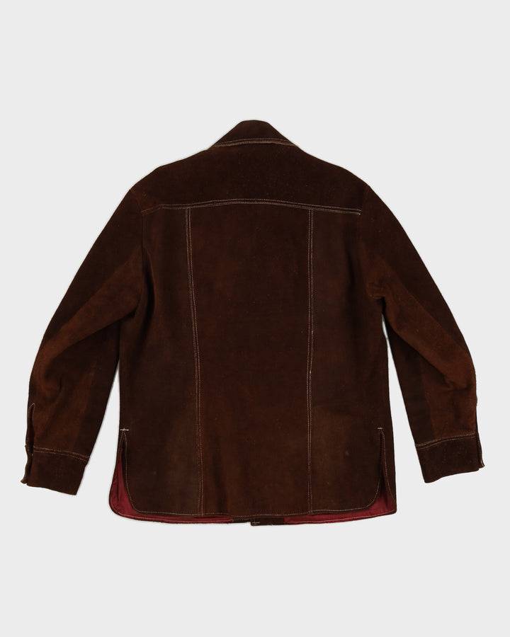 Vintage 70s Brown Suede Shacket - L/XL