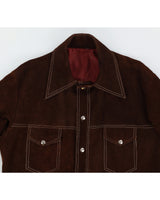 Vintage 70s Brown Suede Shacket - L/XL