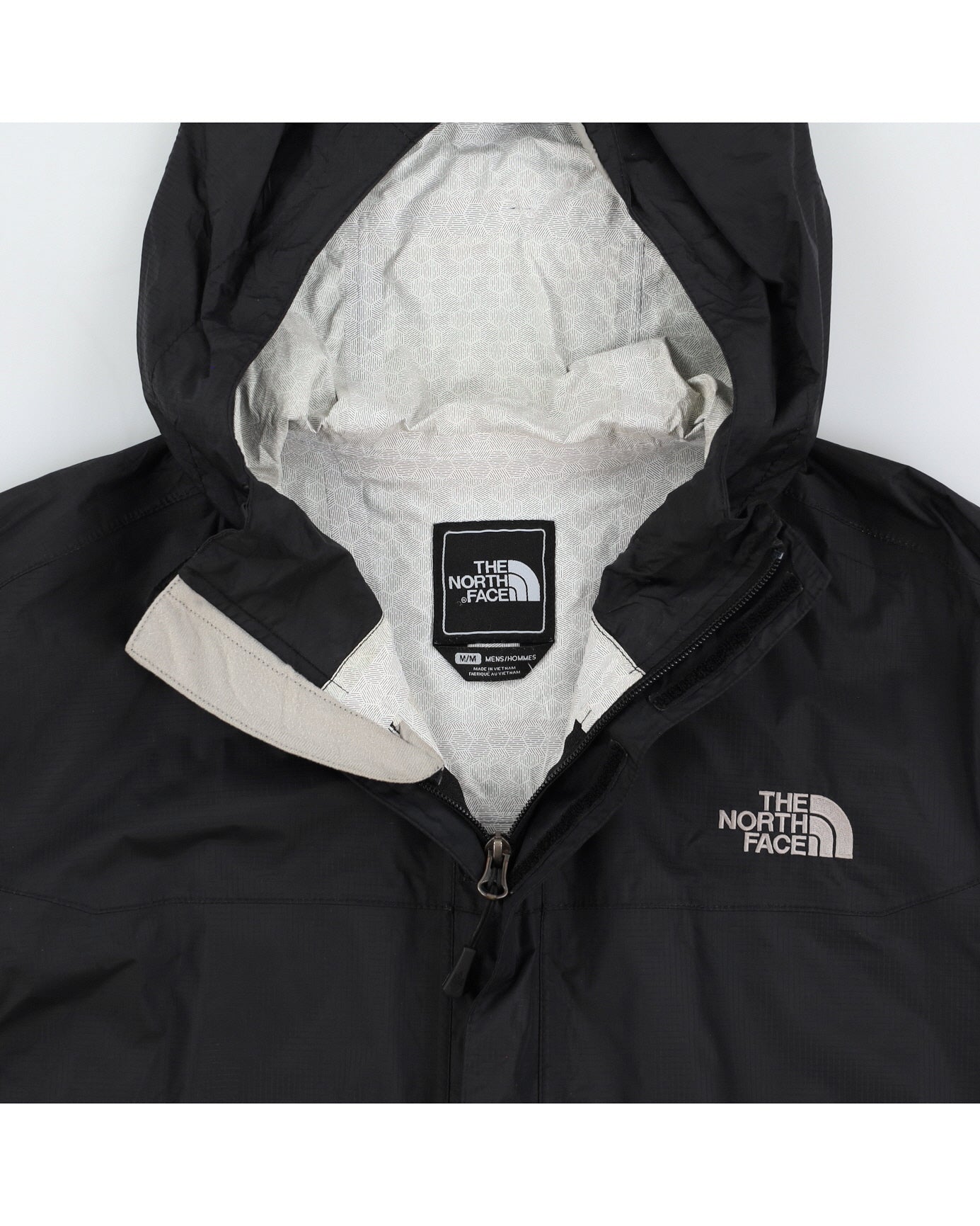 The North Face Men's Black Hooded Nylon Jacket - M