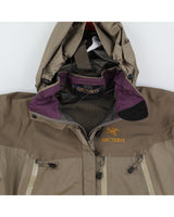 Arc'teryx Khaki Gore-Tex Hooded Jacket - XL