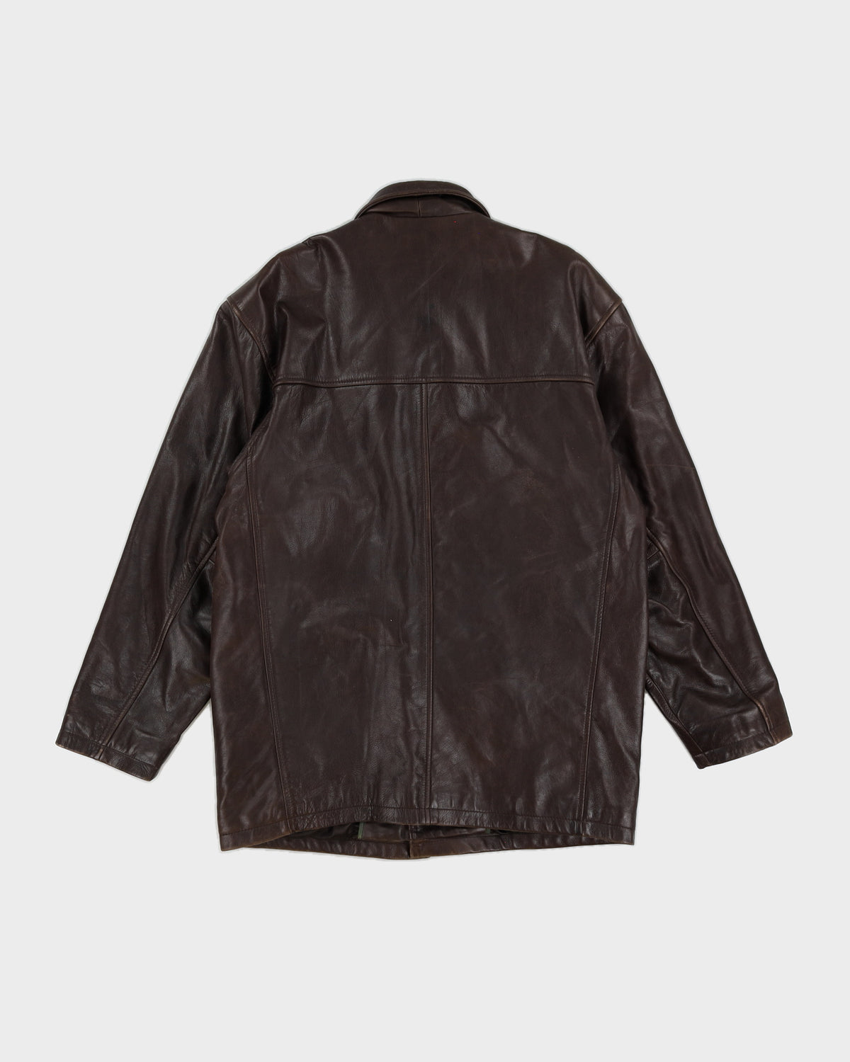 Brown Vintage Leather Jacket - S
