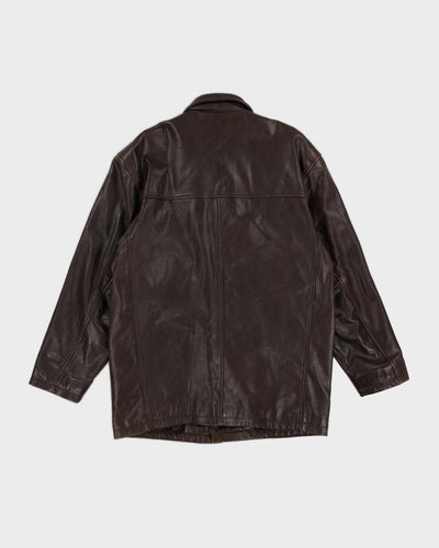 Brown Vintage Leather Jacket - S