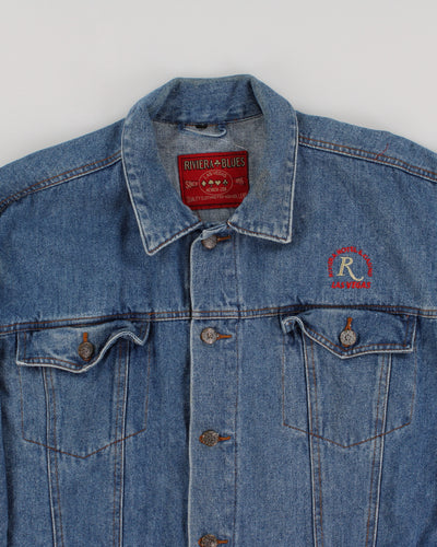 Vintage 90s Las Vegas Riviera Casino & Hotel Jean Denim Jacket - L