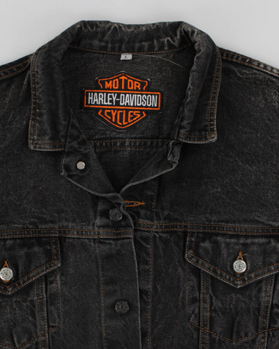 Harley Davidson Denim Black Jacket - L