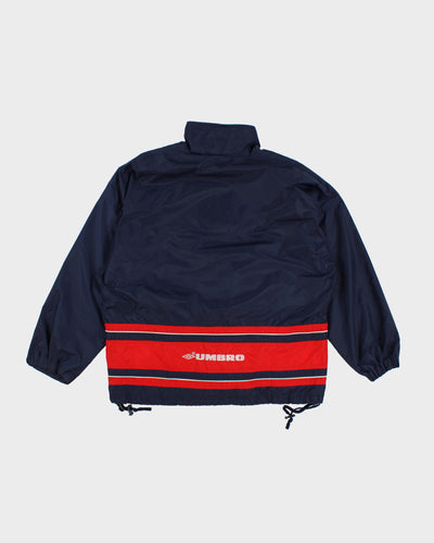Vintage 90s Umbro x England Quarter Zip Oversize Shell Jacket - M