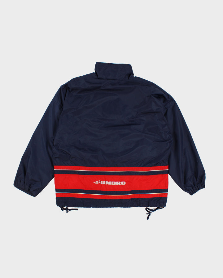 Vintage 90s Umbro x England Quarter Zip Oversize Shell Jacket - M