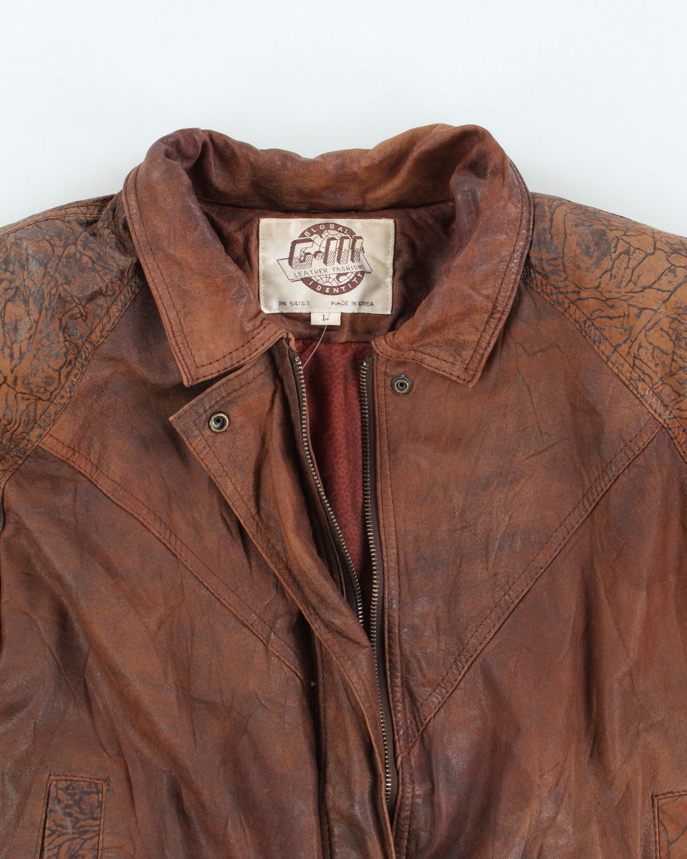 Vintage 70s G-III Fashions Brown Leather Jacket - L