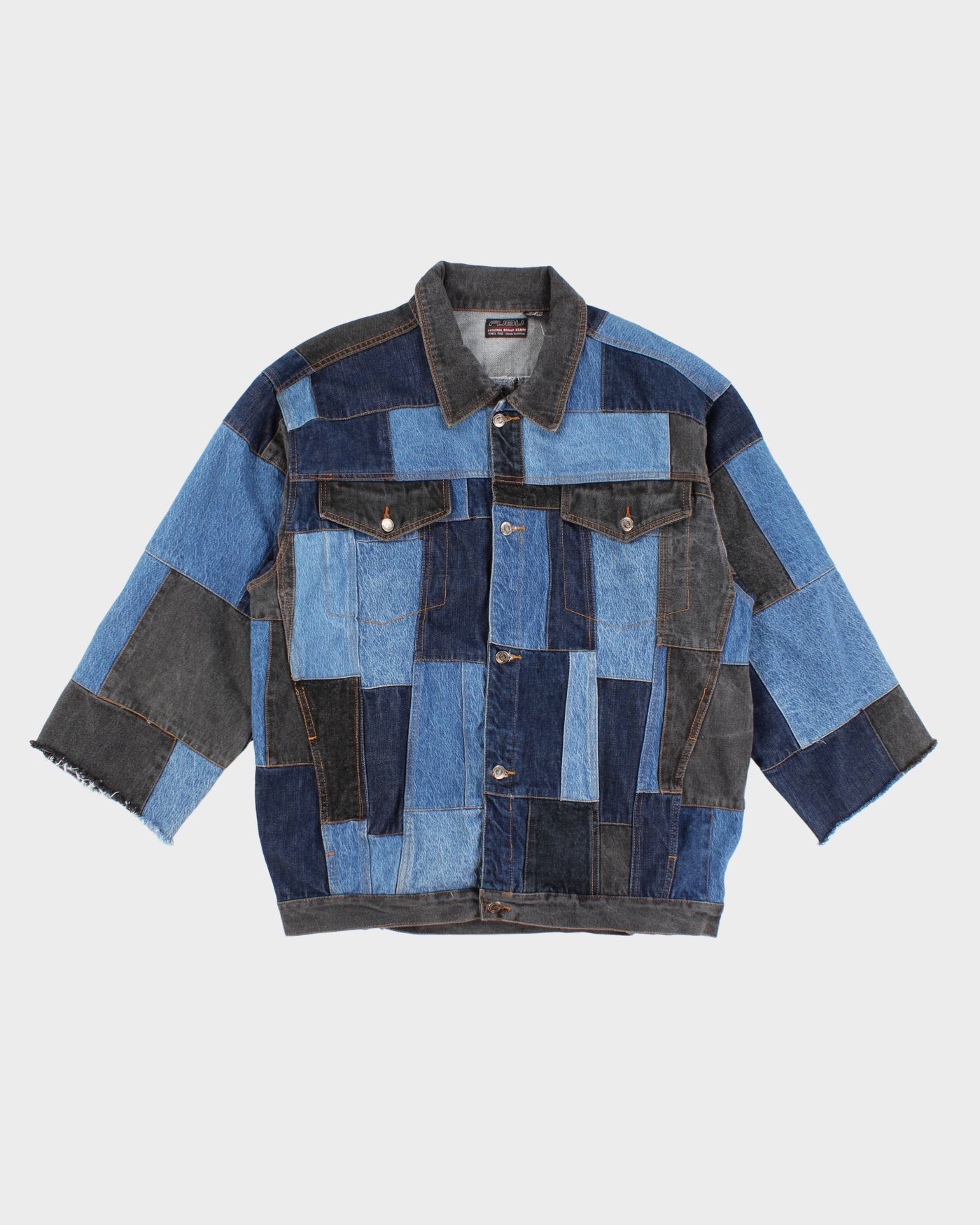 Vintage 90s FUBU Patchwork Denim Jacket - XL