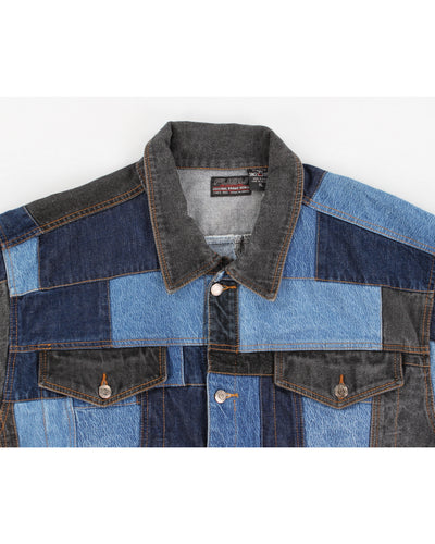 Vintage 90s FUBU Patchwork Denim Jacket - XL