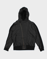 7 For All Mankind Asymmetrical Zip Hooded Jacket - XL
