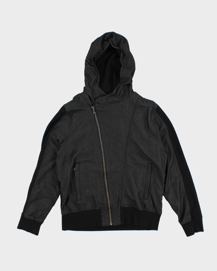 7 For All Mankind Asymmetrical Zip Hooded Jacket - XL
