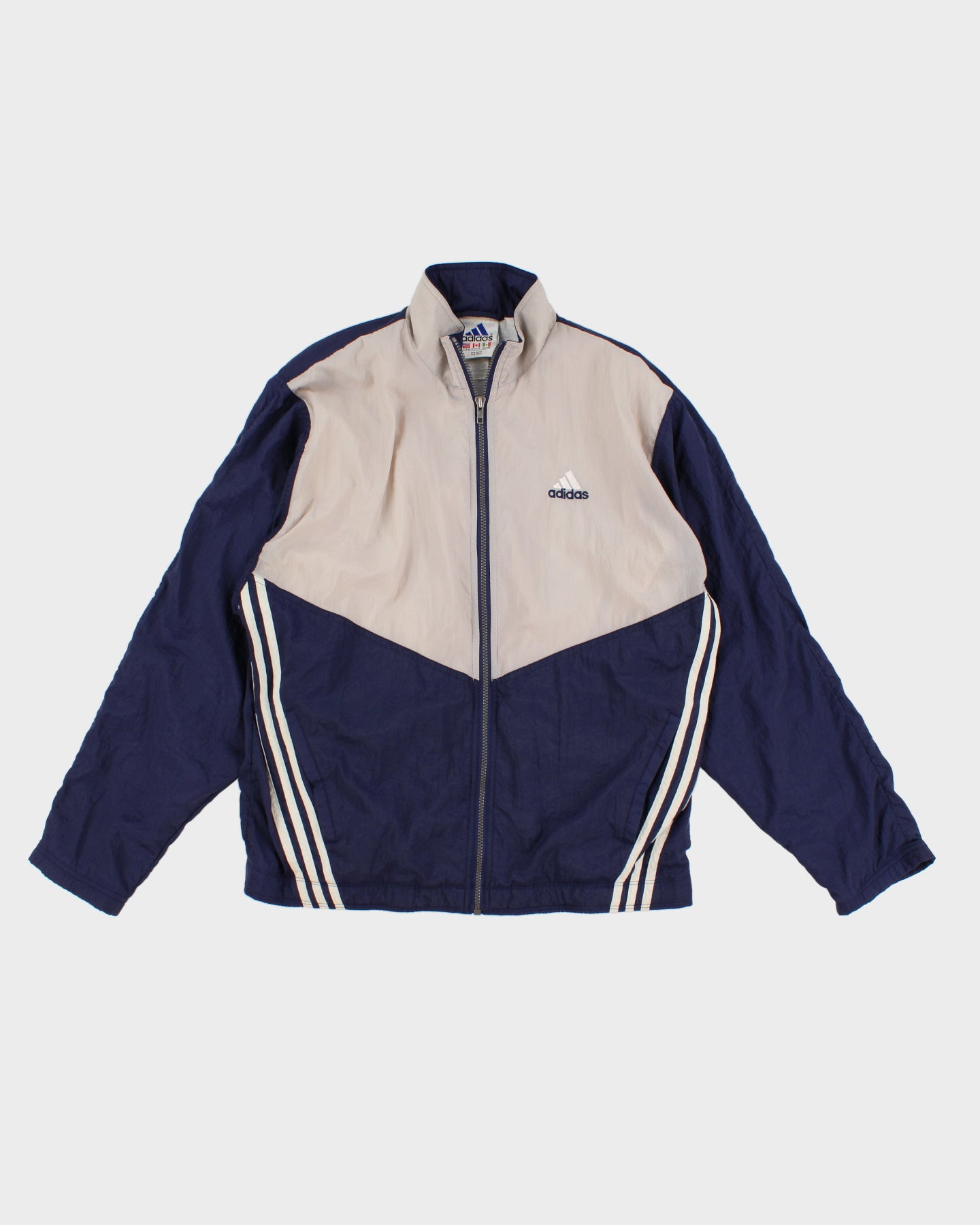 Vintage 90s Adidas Navy &amp; Blue Windbreaker - M/L