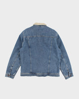Mavi Jeans Blue Denim Shearling Jacket - XL