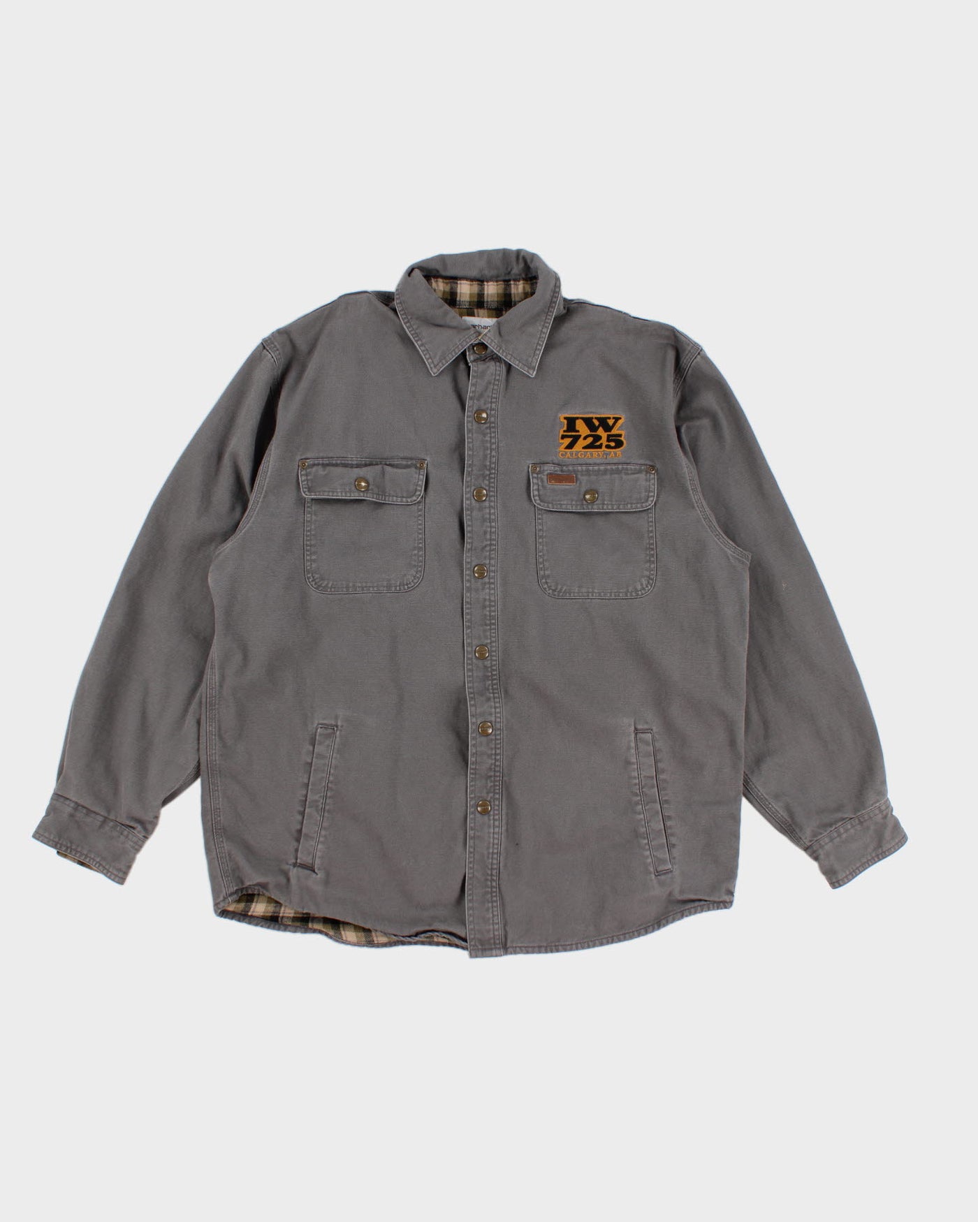 Iron Work Patch Carhartt Flannel Lined Heavy Jacket - M
