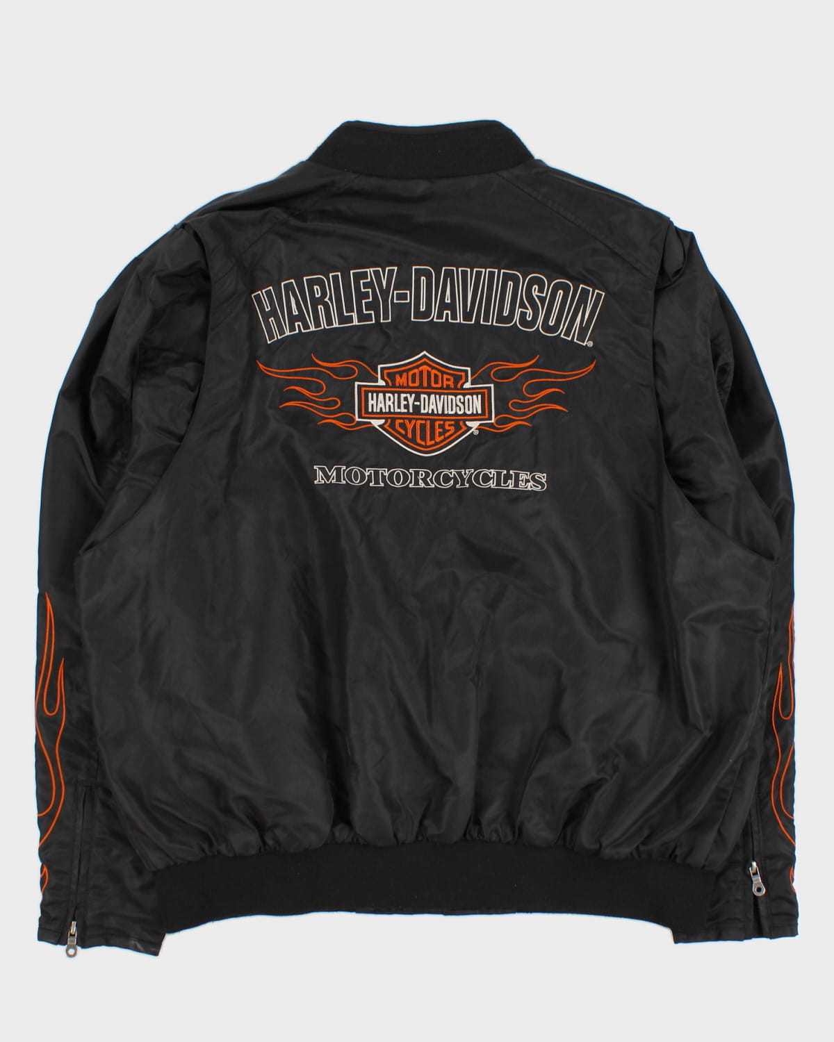 Harley Davidson Oversized Embroidered Bomber Jacket - XL