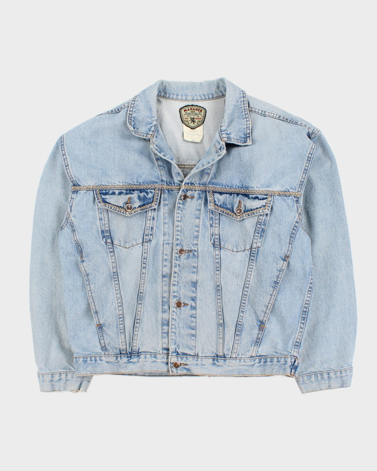 Vintage 90s Manager Mocassino Denim Jacket - M