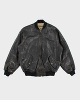 Vintage Georges Marciano For Guess Leather Bomber Jacket - M