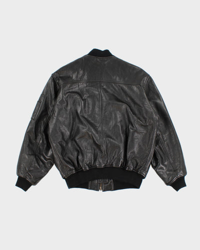 Vintage Georges Marciano For Guess Leather Bomber Jacket - M