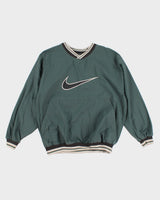 Vintage 90s Nike Centre Swoosh Drill Top - L