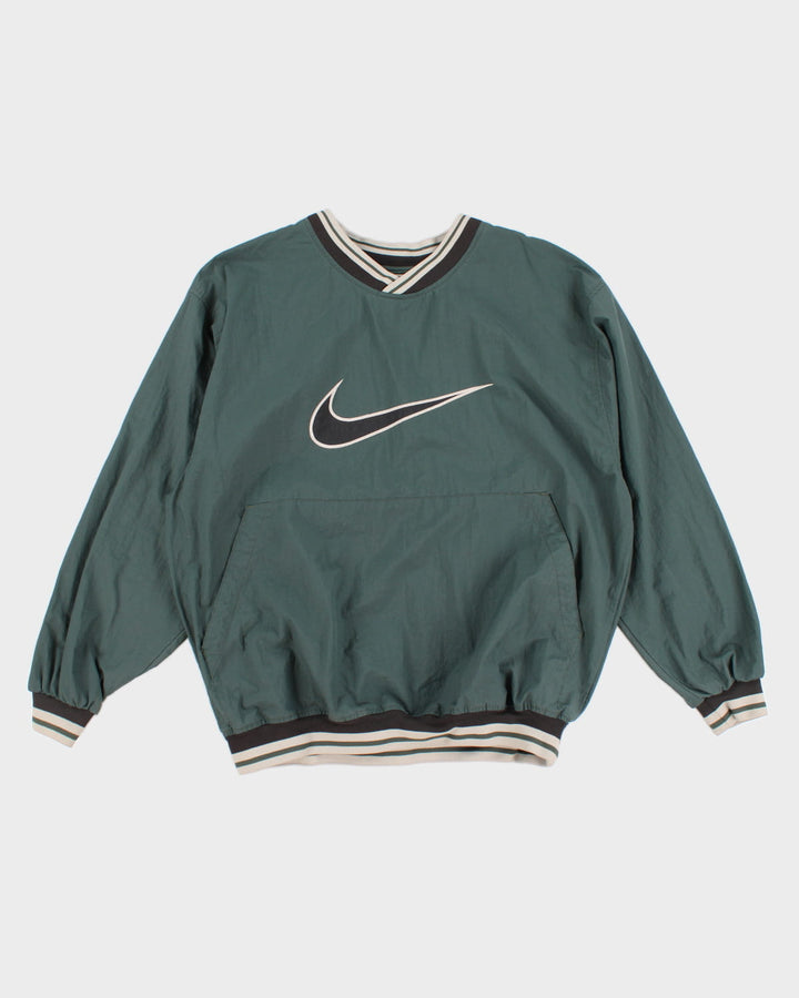 Vintage 90s Nike Centre Swoosh Drill Top - L