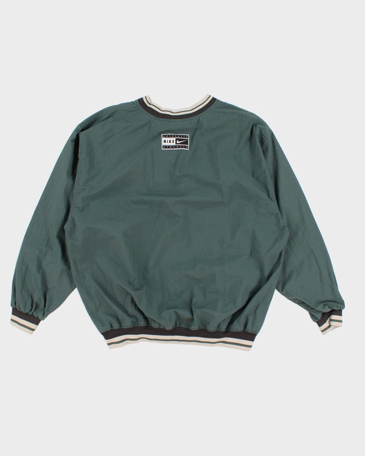 Vintage 90s Nike Centre Swoosh Drill Top - L