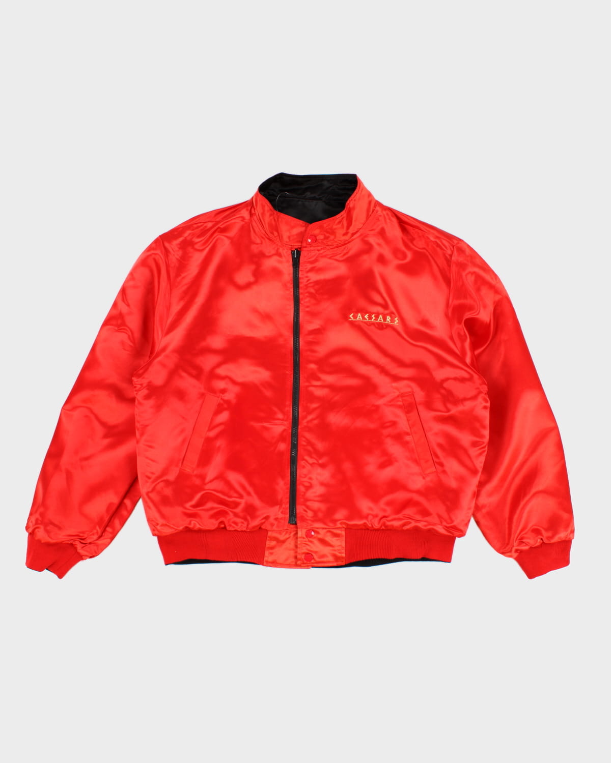 Vintage Caesars Black And Red Reversible Oversized Jacket - XXXL