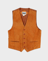 Vintage Pelle Cuir Suede Waistcoat - L