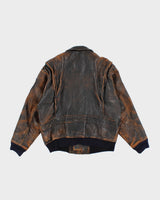 90's Avirex Leather Jacket - L