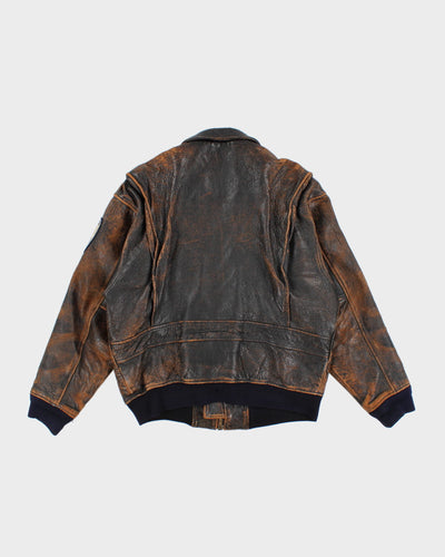 90's Avirex Leather Jacket - L