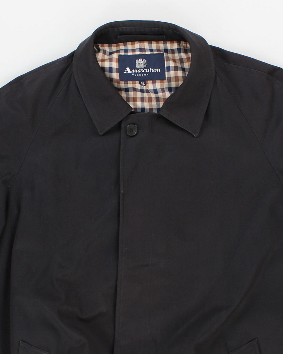 Aquascutum Navy Trench Coat - XXL – Rokit