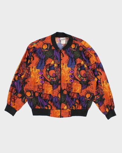 Vintage 80s Abstract Bomber Jacket - S