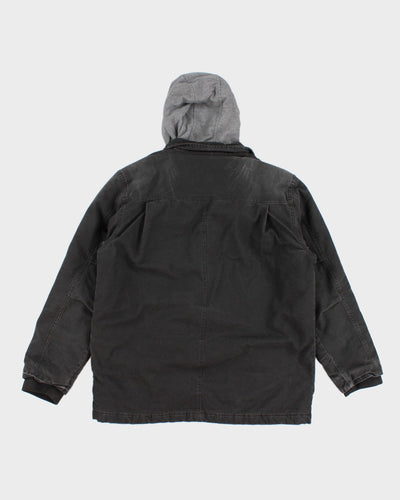 Genuine Dickies Hooded Faded Black Jacket - L