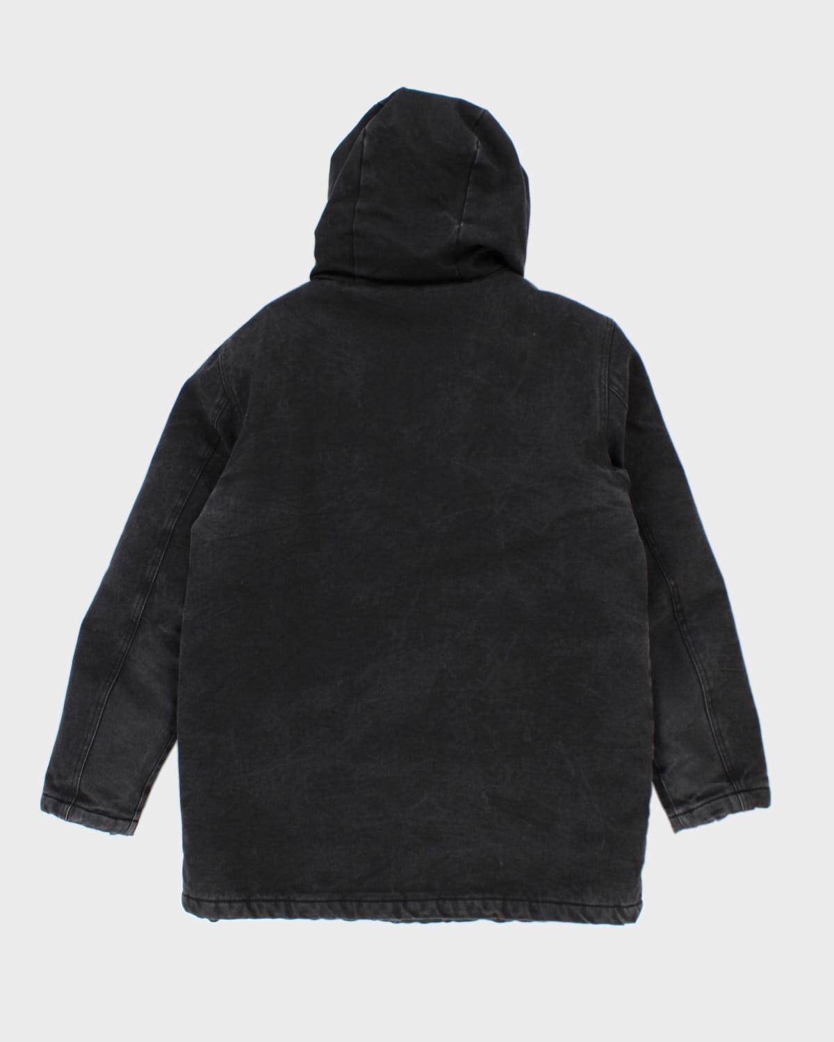 00s Zoo York Faded Black Hooded Jacket - M