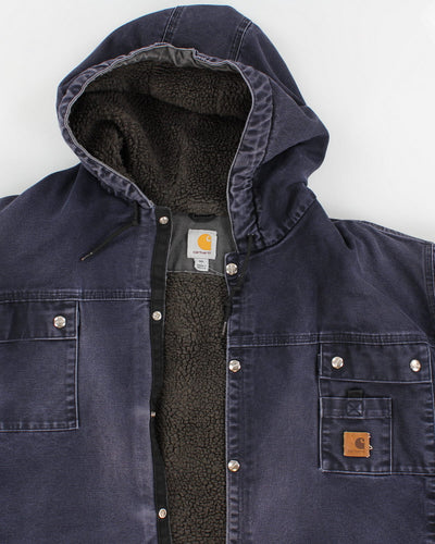 Classic Carhartt Denim and Fleece Jacket - 3XL