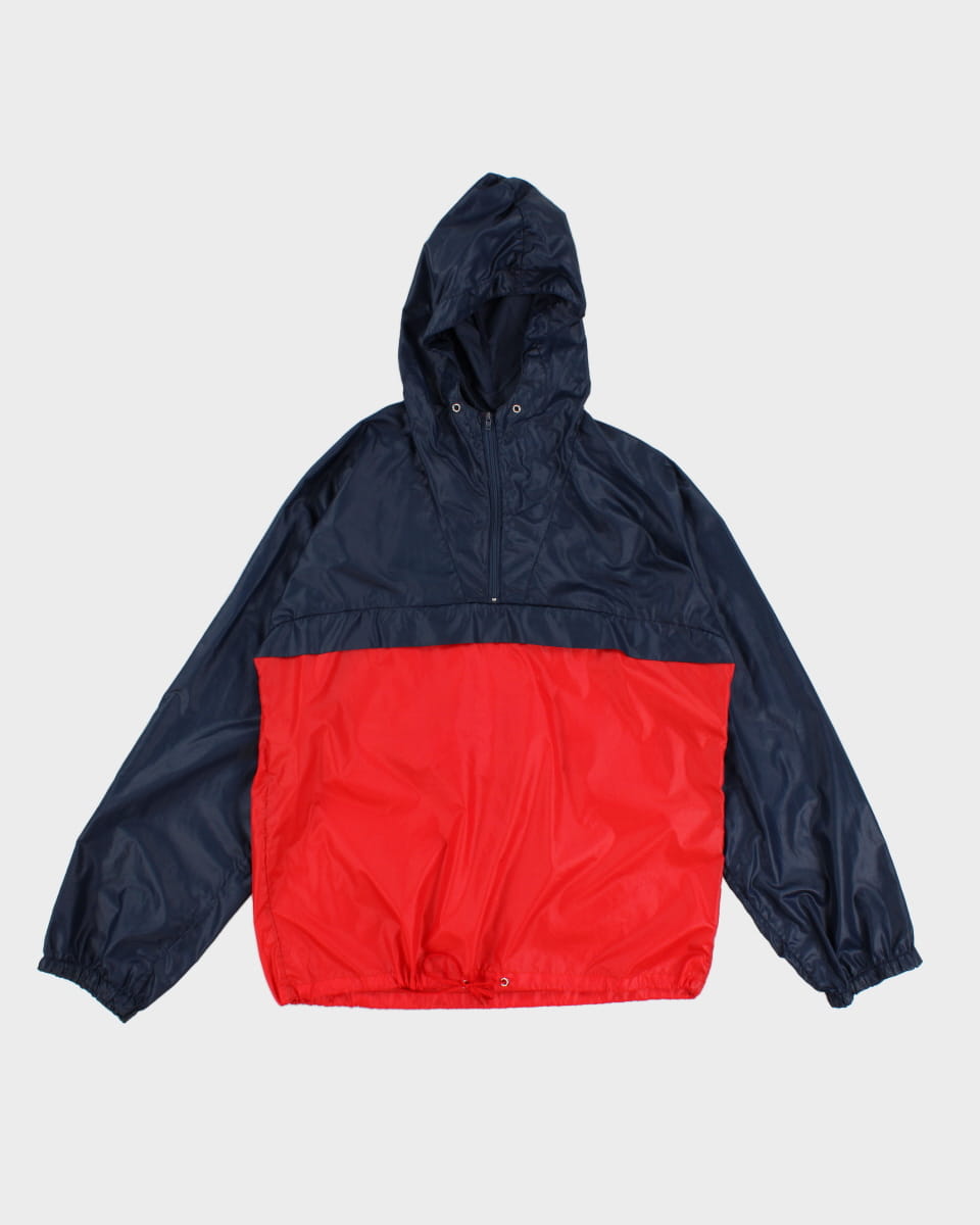 Vintage 80s Adidas Hooded Windbreaker - M