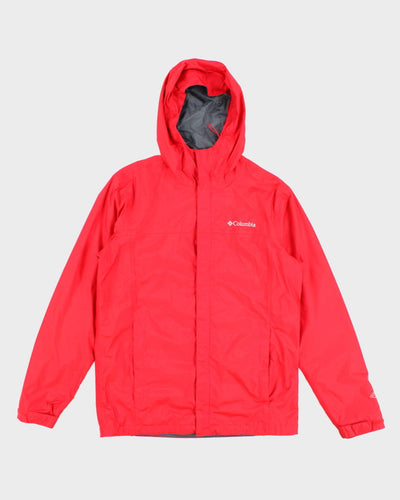 Mens Columbia Red Hiking Wind Breaker Jacket - S