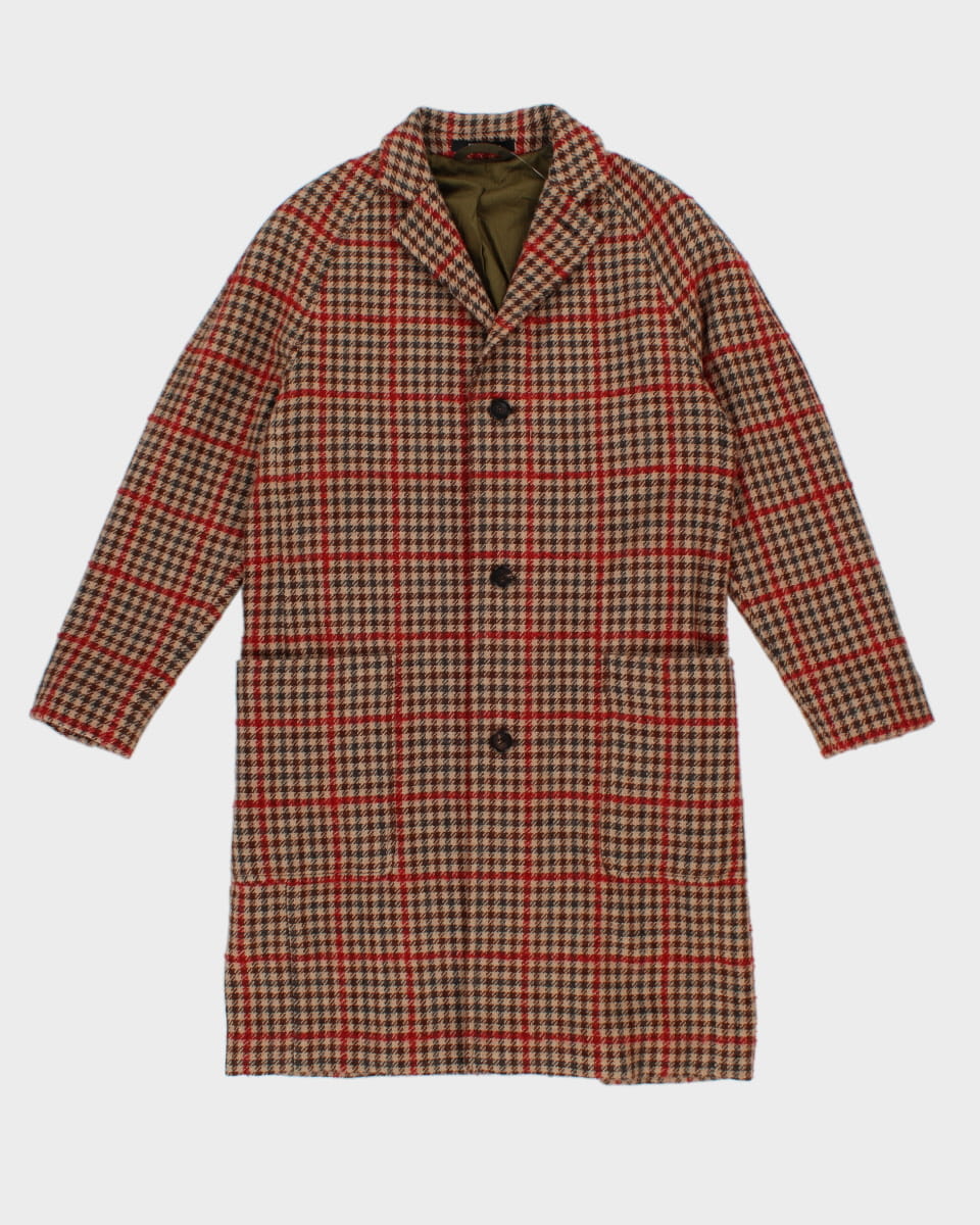 Tod Snyder Mens Houndstooth Plaid Coat - XS