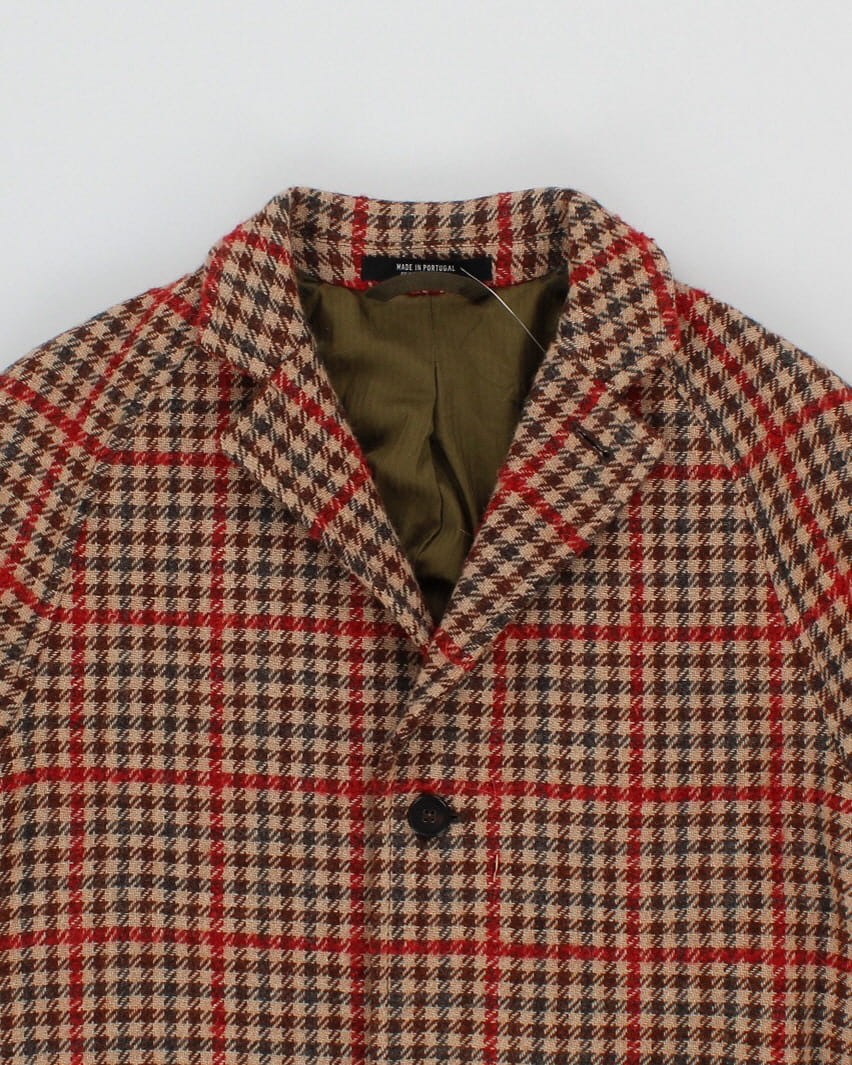 Tod Snyder Mens Houndstooth Plaid Coat - XS