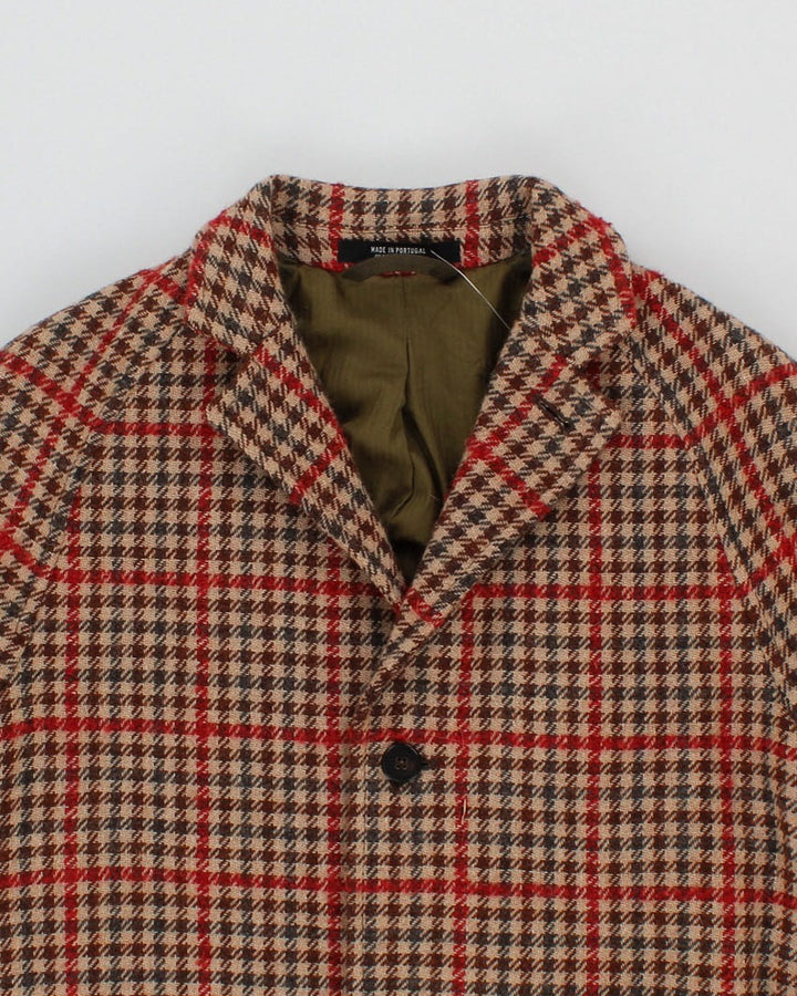 Tod Snyder Mens Houndstooth Plaid Coat - XS