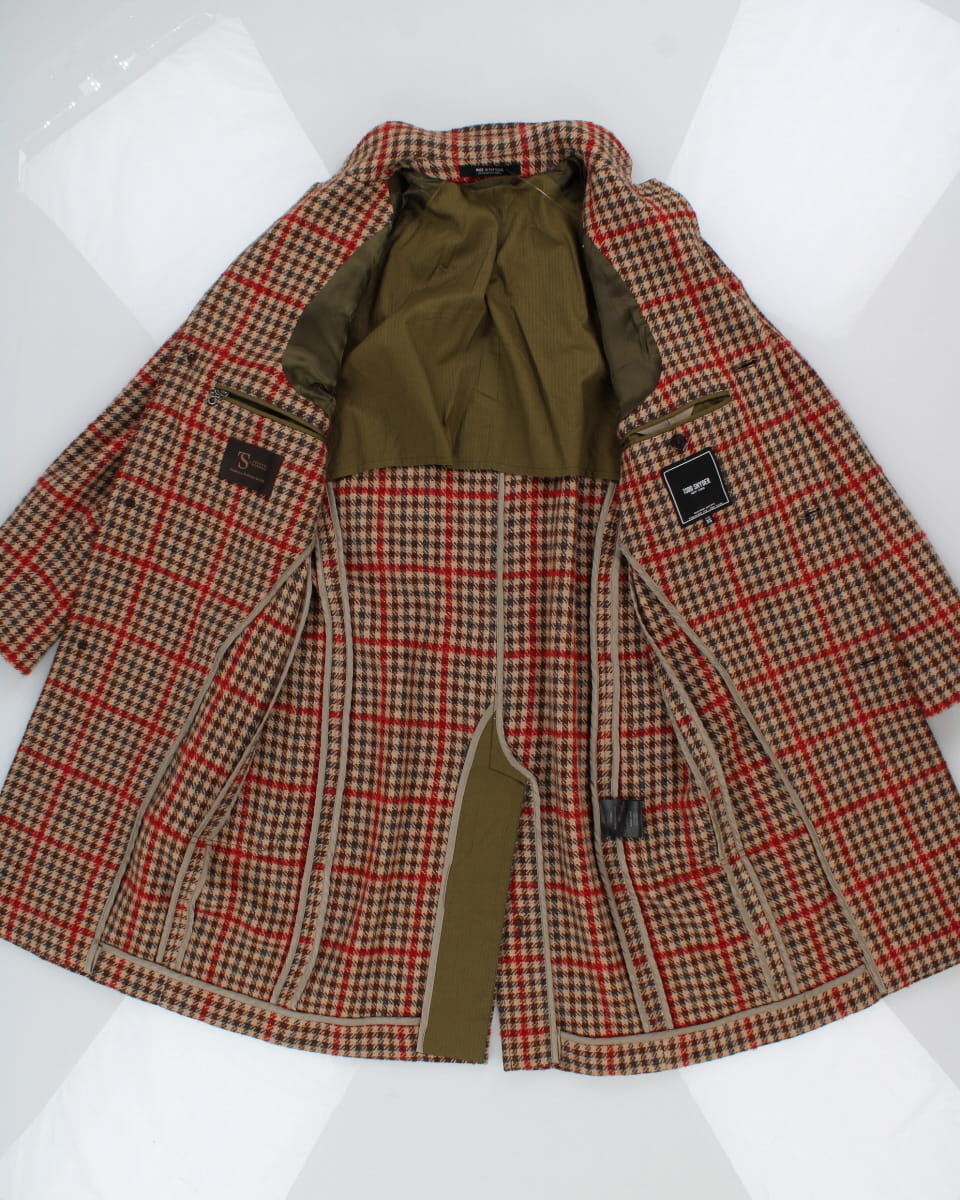Tod Snyder Mens Houndstooth Plaid Coat - XS