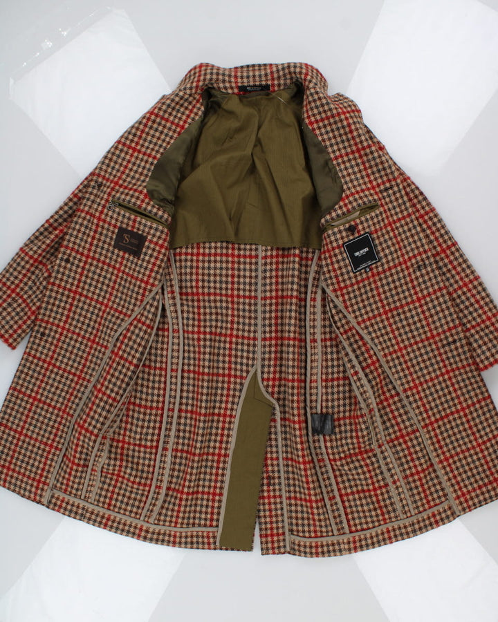 Tod Snyder Mens Houndstooth Plaid Coat - XS