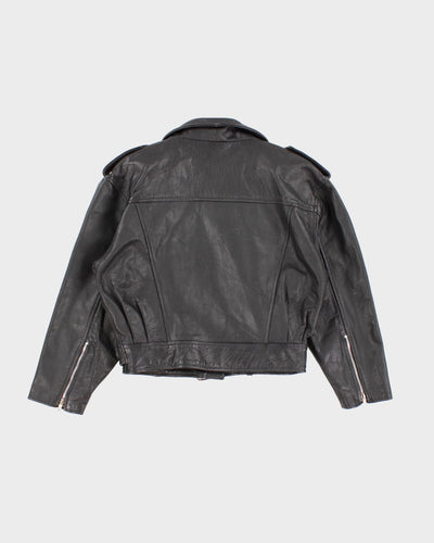 Timeless Vintage Distressed Biker Jacket - M