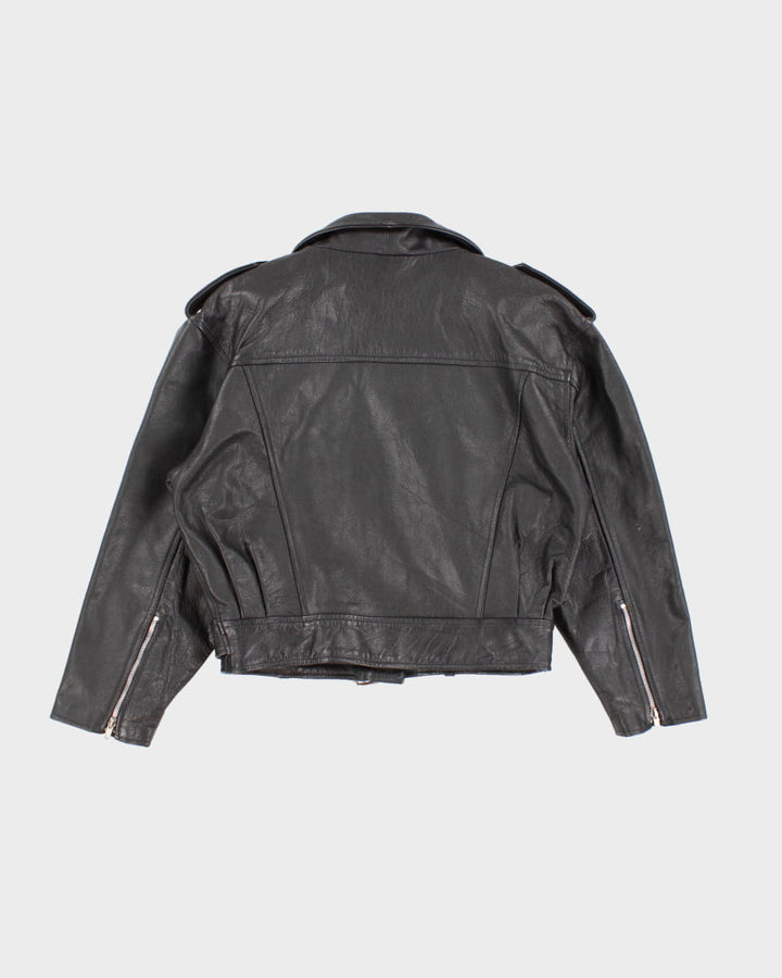 Timeless Vintage Distressed Biker Jacket - M