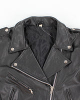 Timeless Vintage Distressed Biker Jacket - M